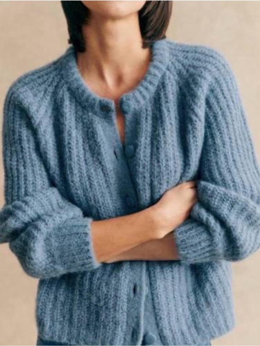 Sezane Emile Cardigan in Summer Blue